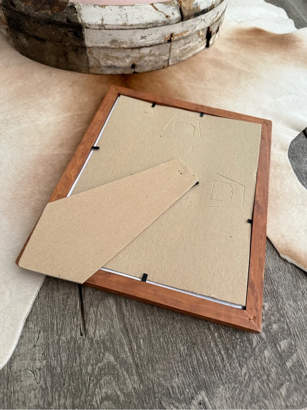 Vintage Wood Photo Frame in Honey Warm Brown